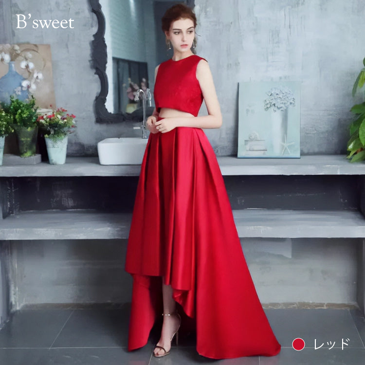 【wd378ls】セットアップフィッシュテールドレス Aライン