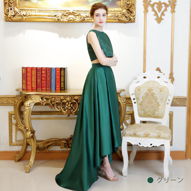 【wd378ls】セットアップフィッシュテールドレス Aライン