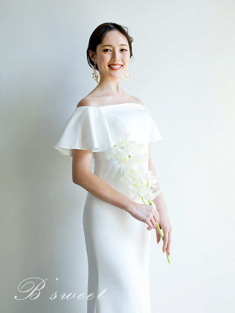 MD03【hwd379ls】アームカバーオフショルマーメイドドレス マーメイドライン 3カラー