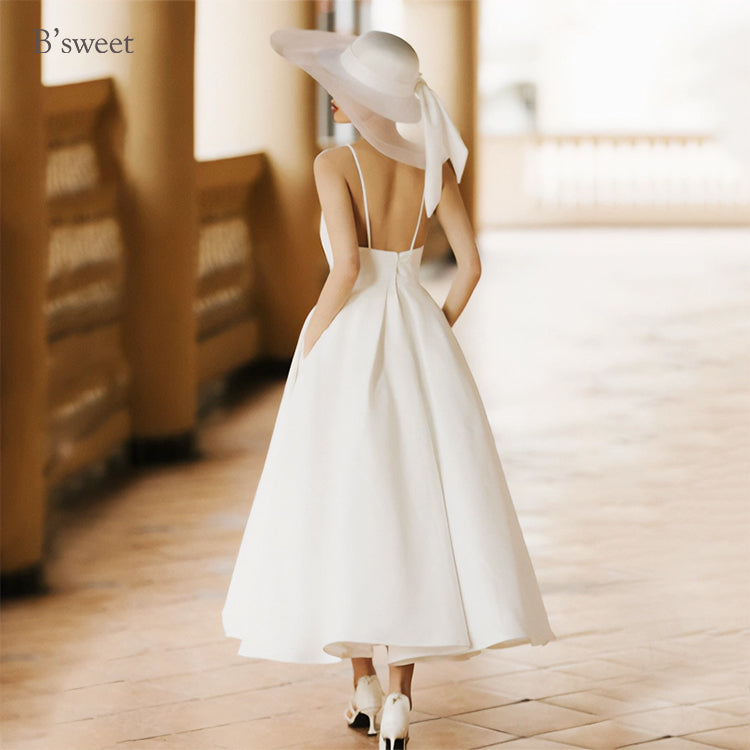 【wd454ls】キャミソールバックレスドレス Aライン