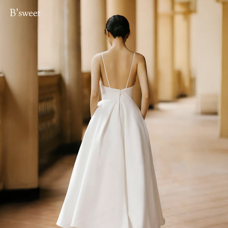 【wd454ls】キャミソールバックレスドレス Aライン