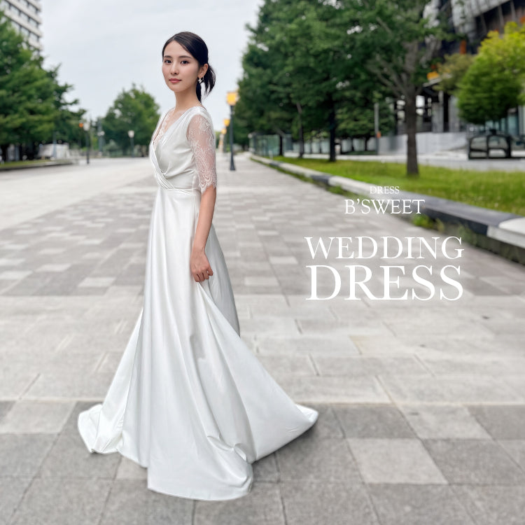【wd472ls】 バックオープンレースドレス スレンダーライン