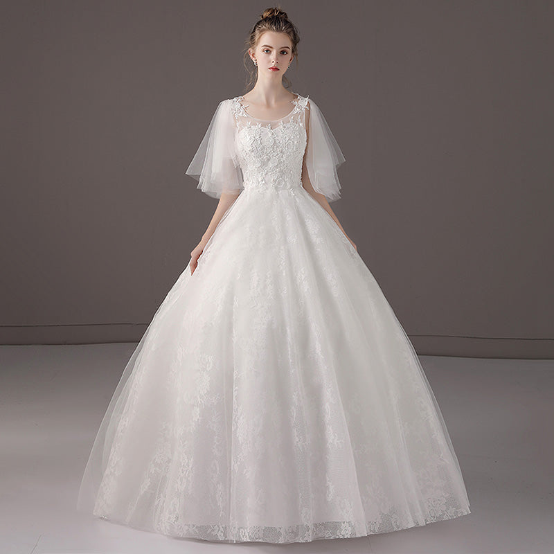 wd56m】 フレアスリーブチュール刺繍ドレス プリンセスライン – ドレス