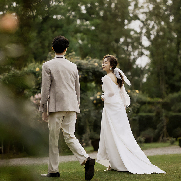 【wd599ls】シアーロングスリーブハートカットボタンドレス スレンダー