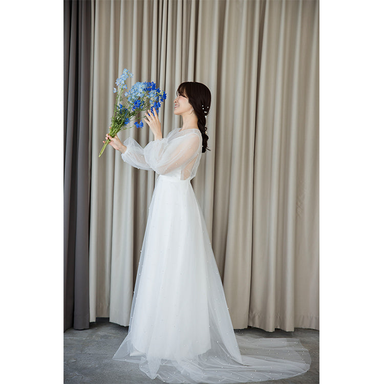 【wd656as】チュールパールワンピースキャミソール2wayドレス