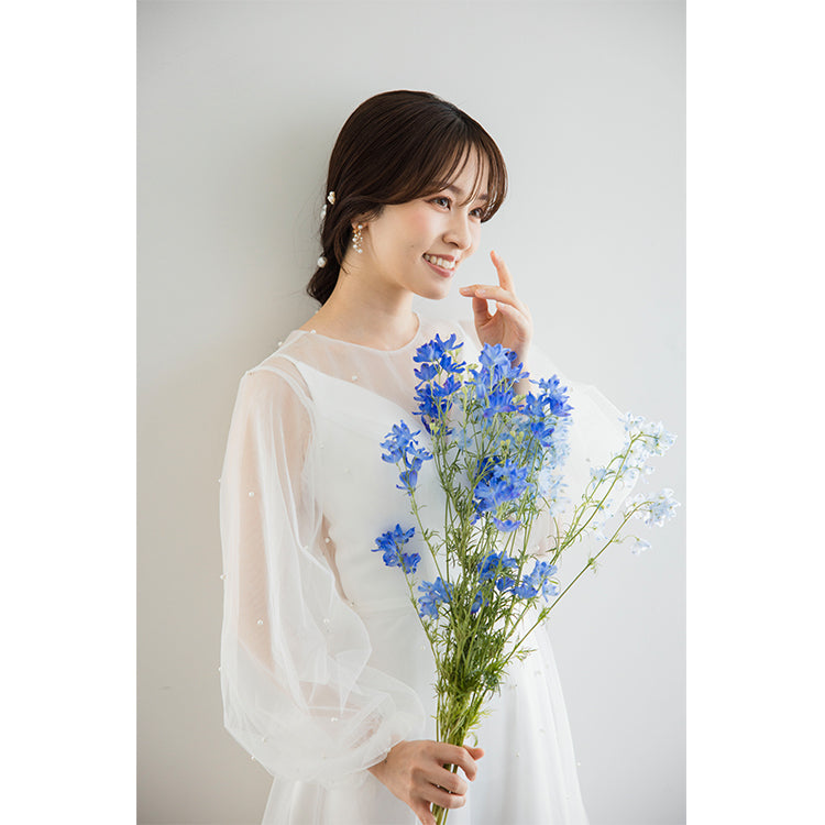 【wd656as】チュールパールワンピースキャミソール2wayドレス