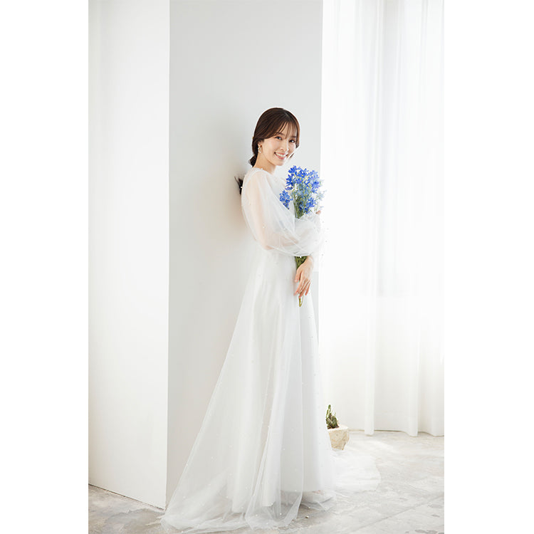 【wd656as】チュールパールワンピースキャミソール2wayドレス