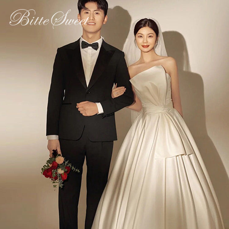 【wd664mi】ビッグリボンデザインビスチェドレス プリンセスライン