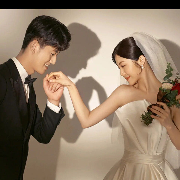 【wd664mi】ビッグリボンデザインビスチェドレス プリンセスライン