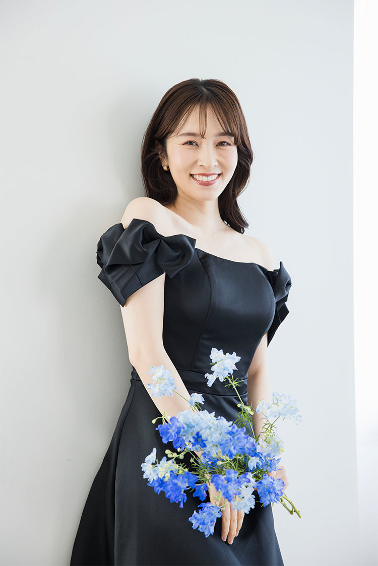 【wd674jx】サテンオフショルリボンドレス Aライン