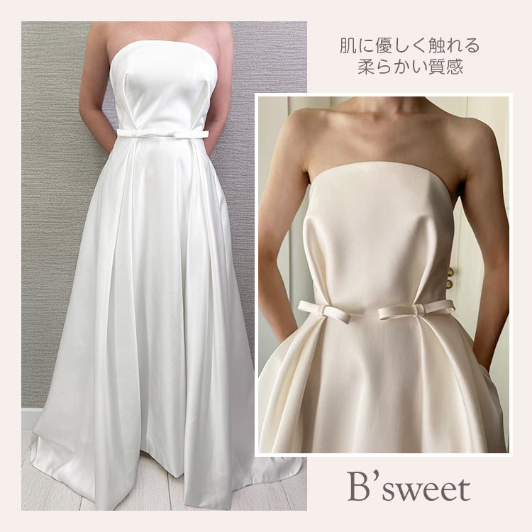 【wd684yj】ウエストリボンAラインドレス