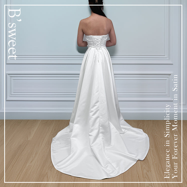 【wd684yj】ウエストリボンAラインドレス