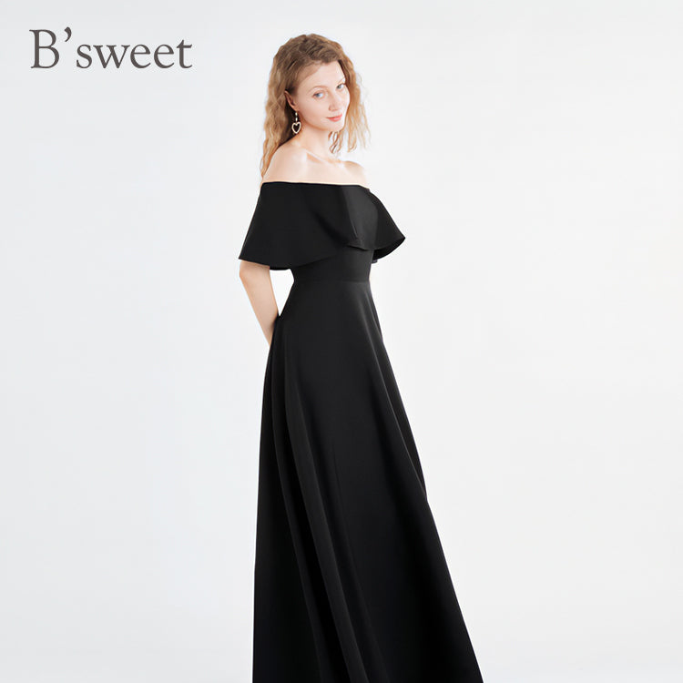 【wd689ls】オフショルダーフリルドレス Aライン