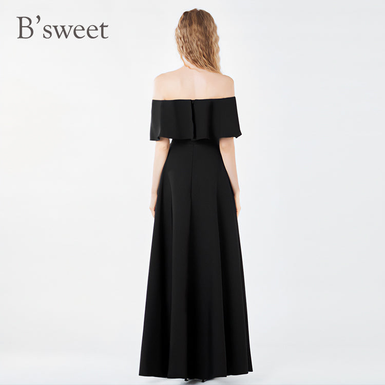 【wd689ls】オフショルダーフリルドレス Aライン