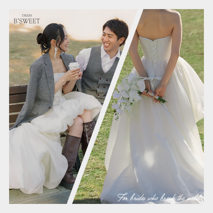 【wd694jx】バルーンフィッシュテールショートドレス フィッシュテール