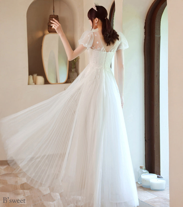 【wd712yn】シアープリーツスカートドレス Aライン