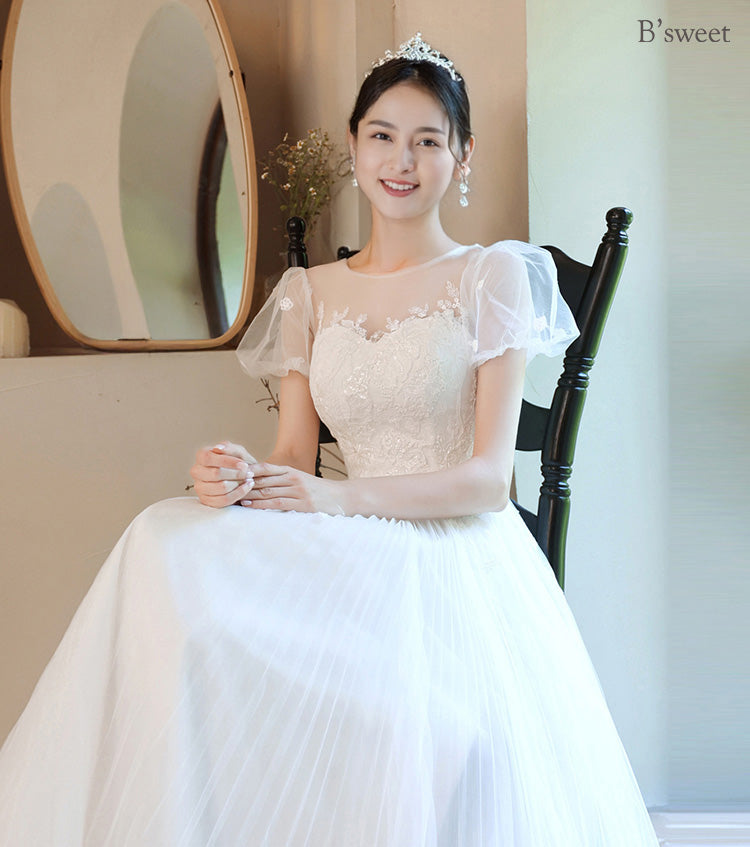 【wd712yn】シアープリーツスカートドレス Aライン