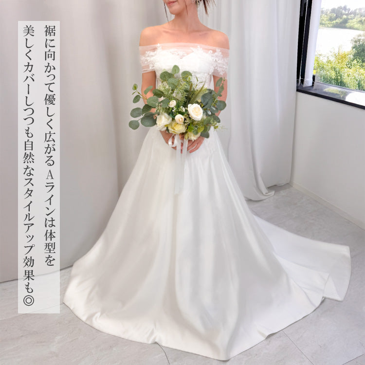 【wd715sr】2wayオフショルダードレス Aライン