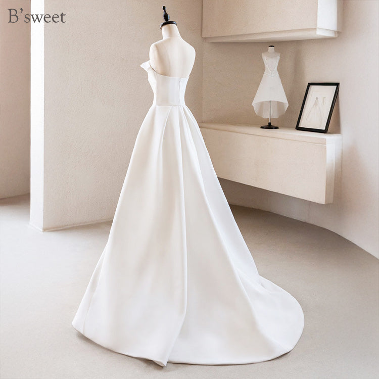 【wd727as】ビスチェフィッシュテールトレーンドレス Aライン