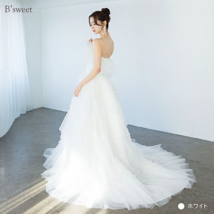 【wd733yi】フリルビスチェトレーンドレス プリンセスライン