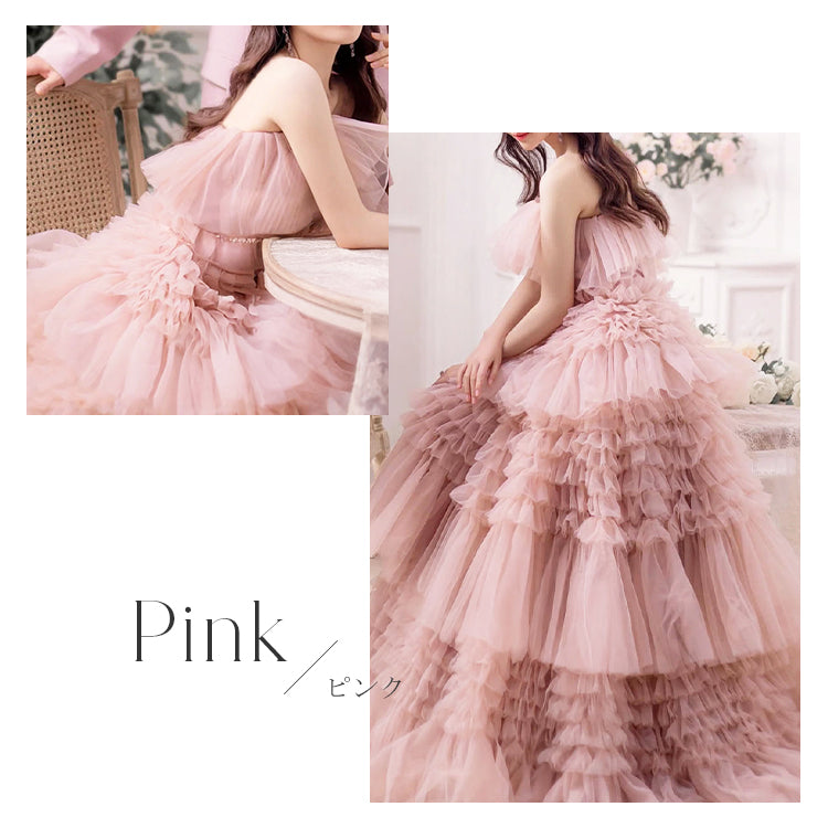 【wd733yi】フリルビスチェトレーンドレス プリンセスライン