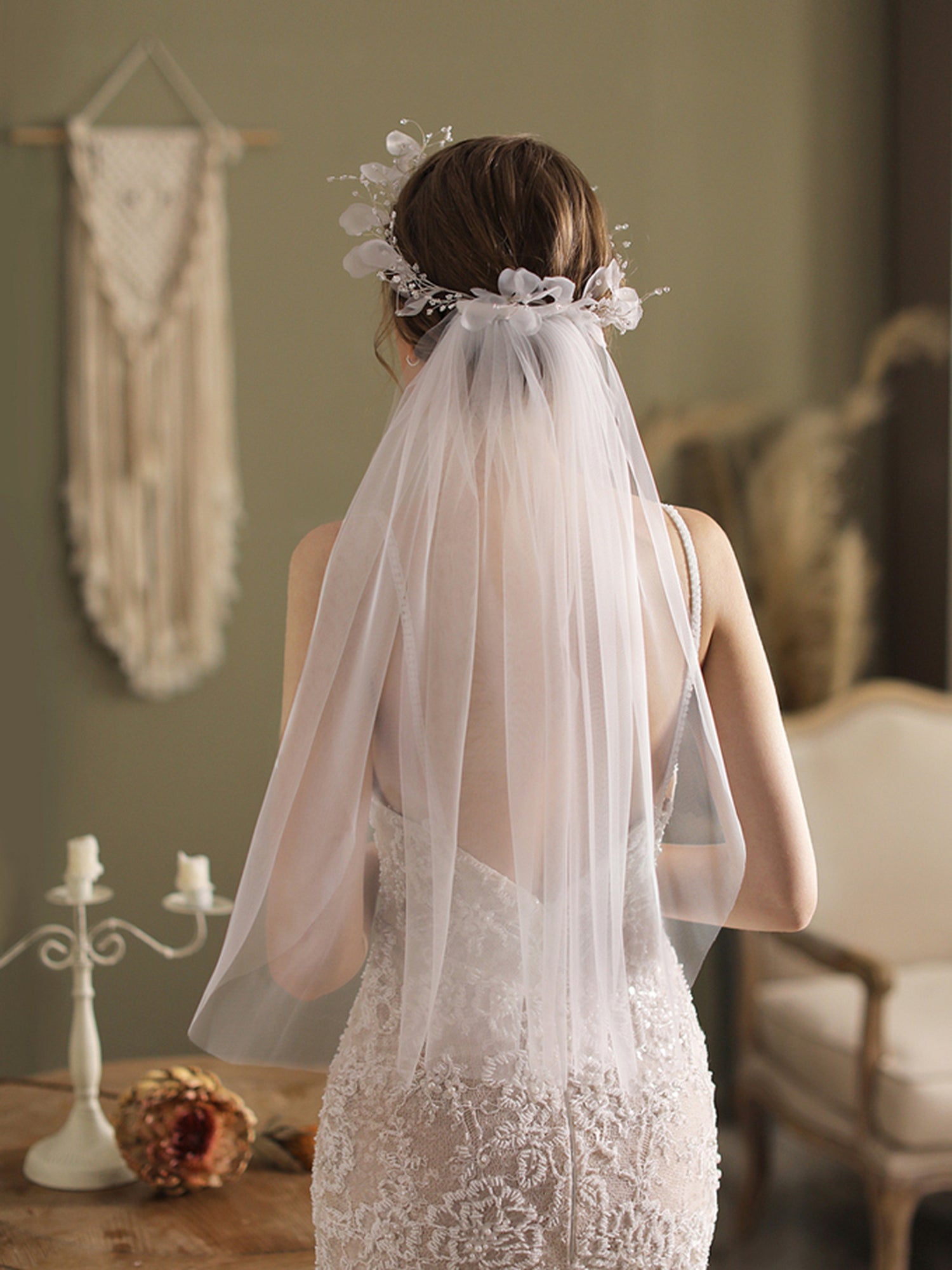 【ts200jd】フラワーワイヤーアクセミディアムベール【長さ約56cm】