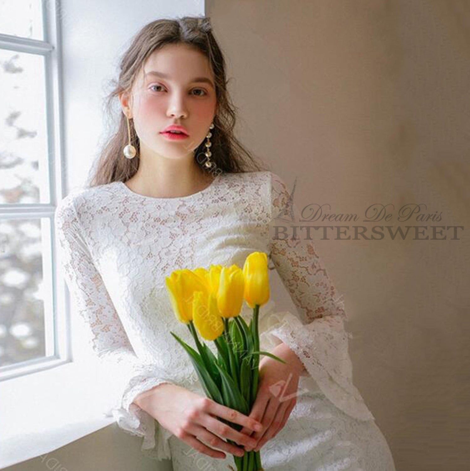 【wd302ls】フレアカフス総レースAラインドレス Aライン