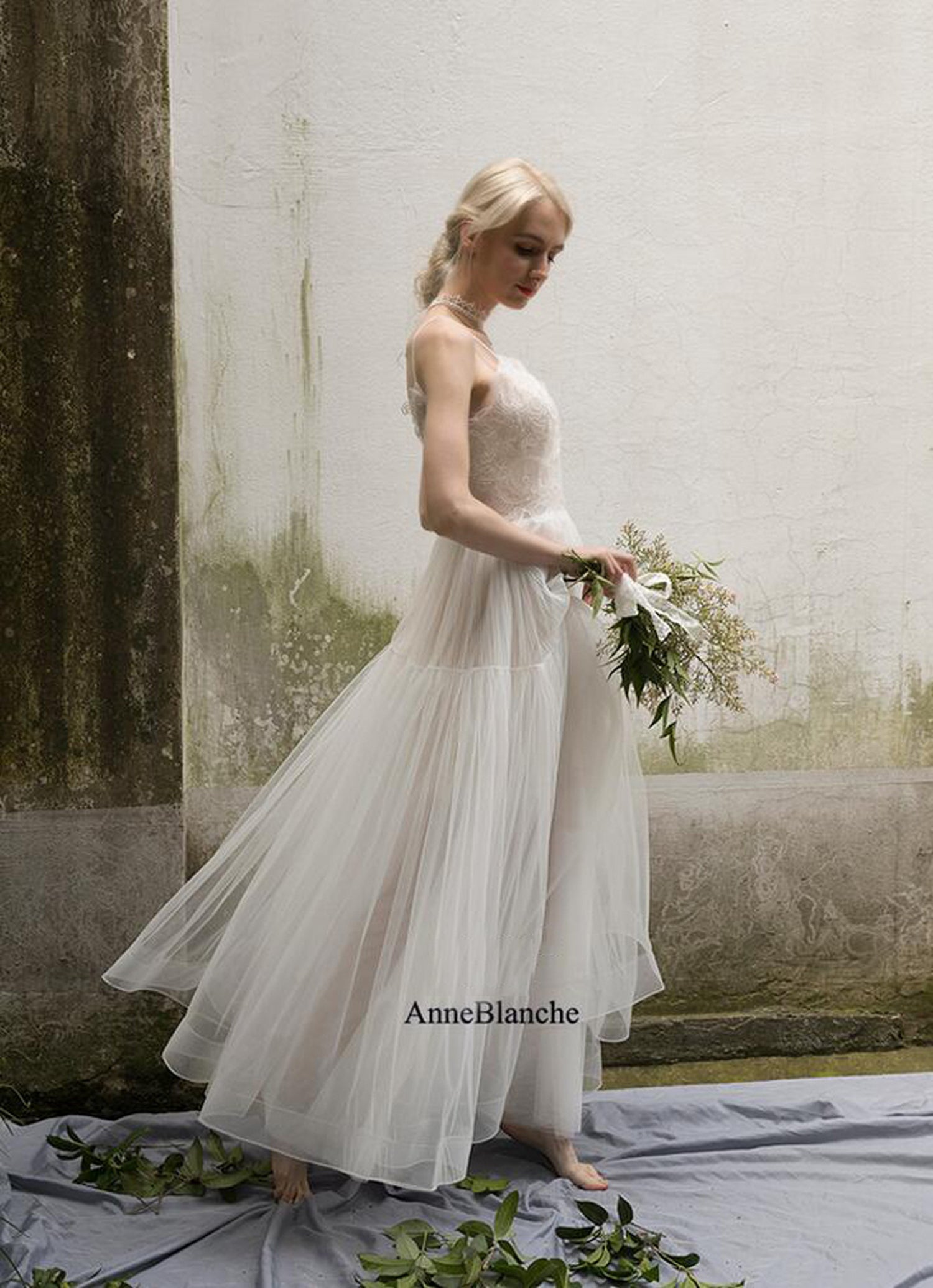 【ur18】キャミソールティアードスカートレースドレス Aライン