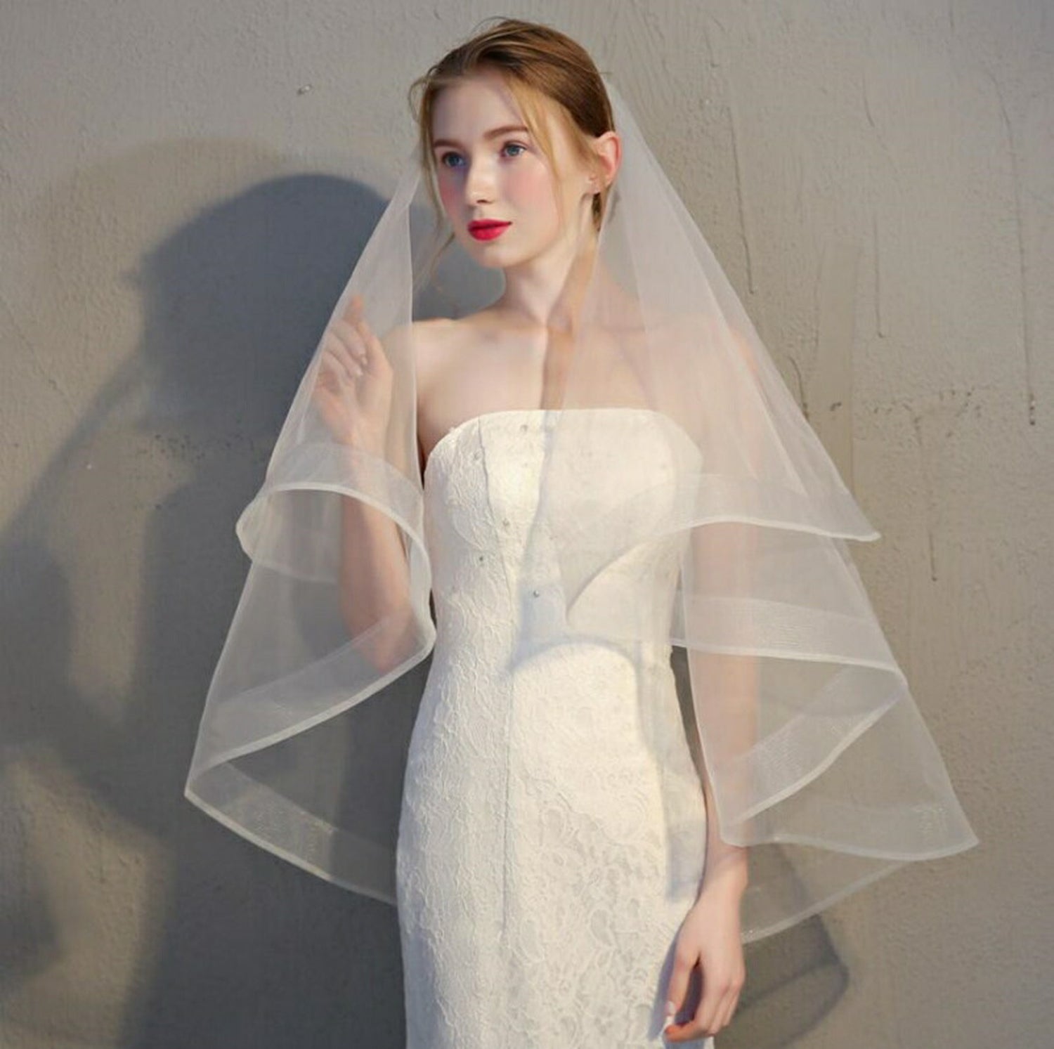 【ts3】ホースヘアーミディアムベール 2カラー コーム付き【長さ:約60cm/95cm】