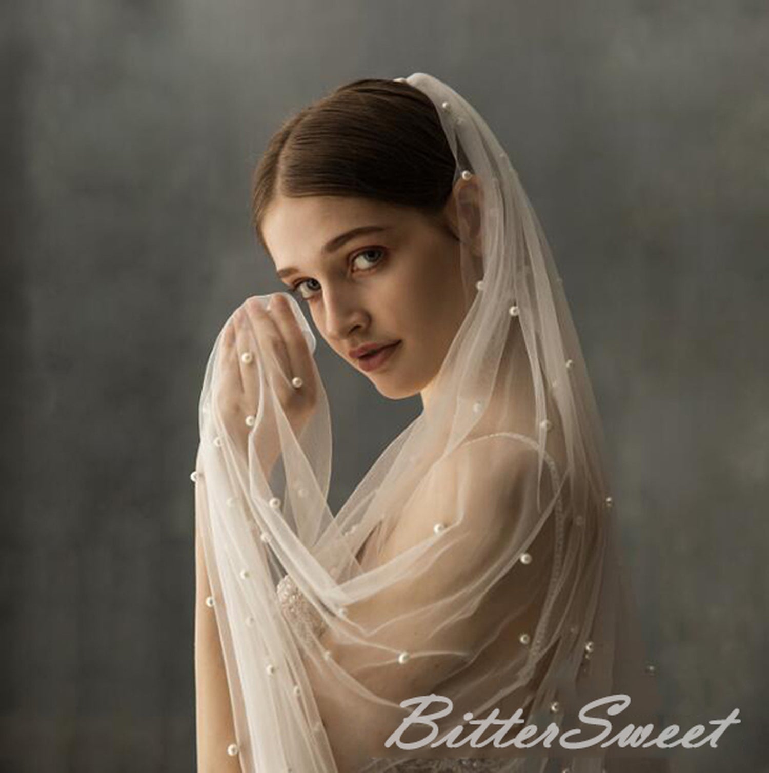 【ts54jd】パールロングベール コーム付き【長さ:約230cm】