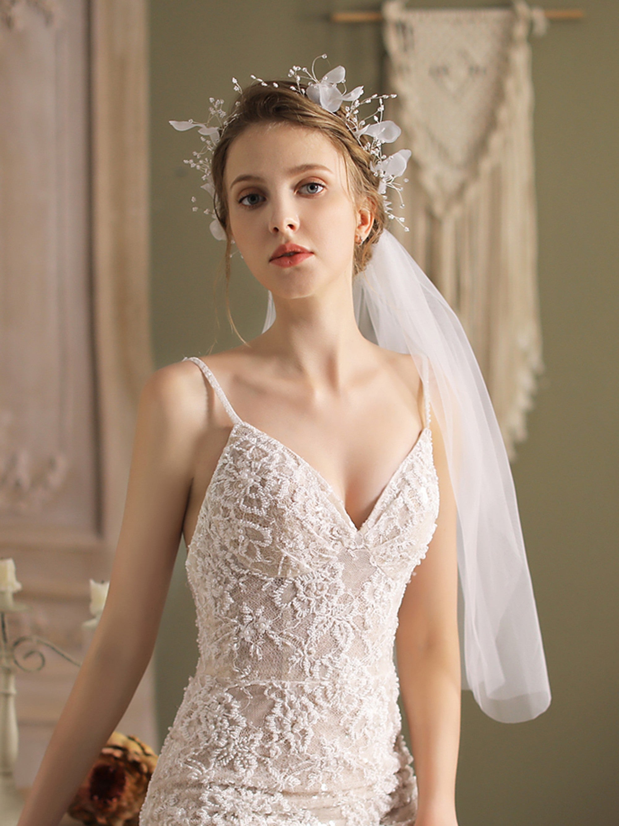 【ts200jd】フラワーワイヤーアクセミディアムベール【長さ約56cm】