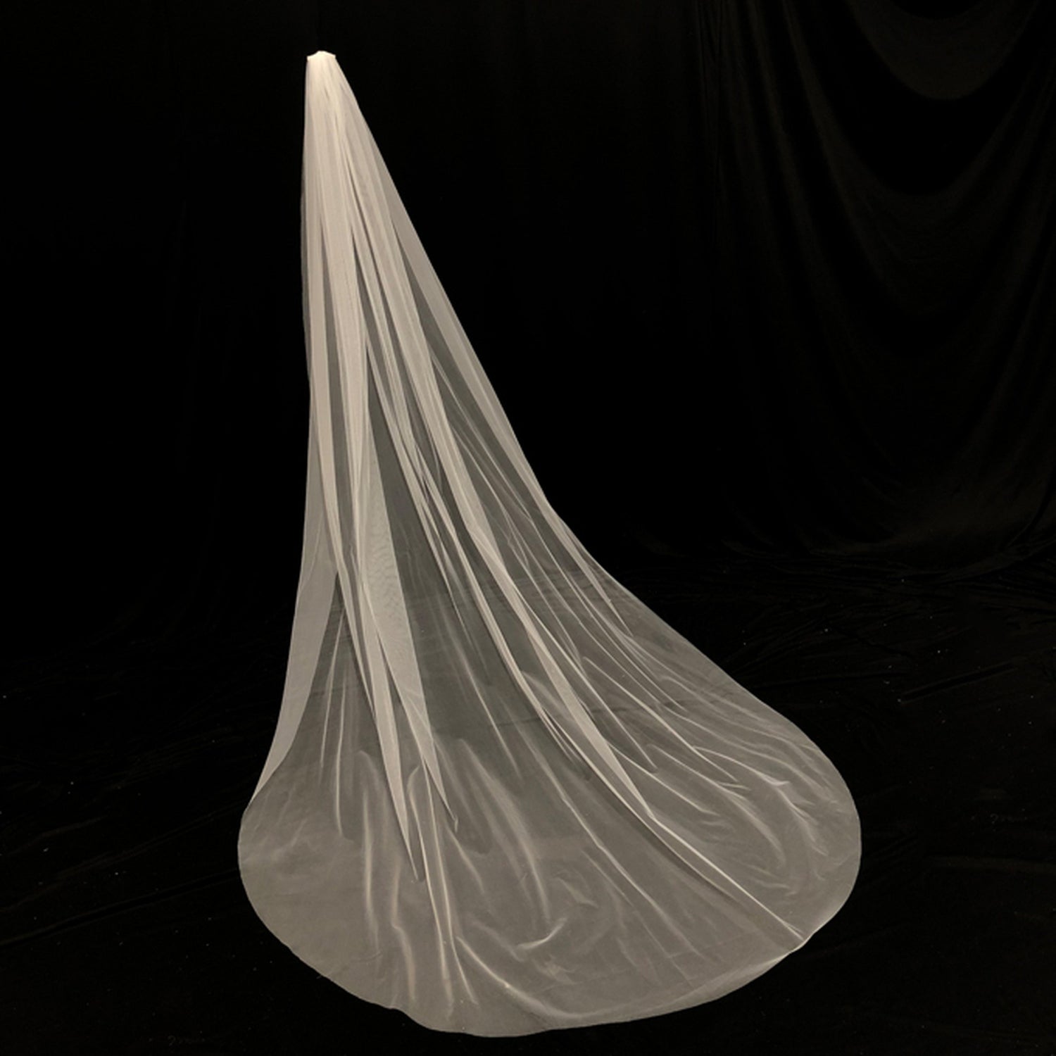 【ts196jd】シンプルロングベール コーム付き【長さ約2.7m・幅約2m】