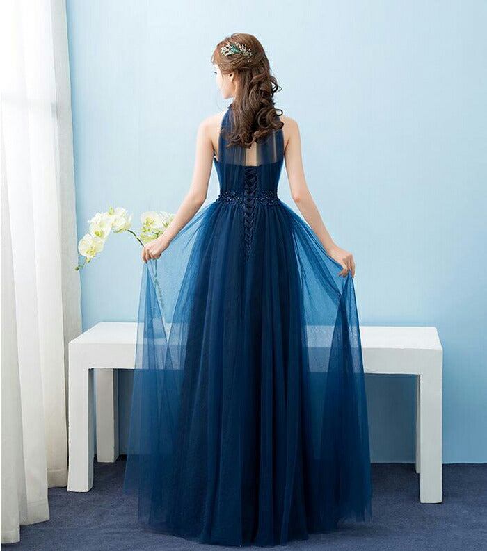 【kd105wz】アメリカンスリーブチュールネイビードレス