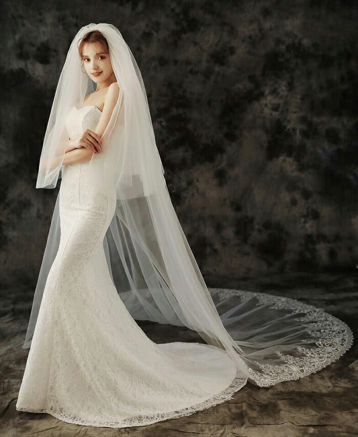 【ts137qq】グレースリーフロングベール 2カラー コーム付き【長さ:約0.8m/3m・幅:約3m】