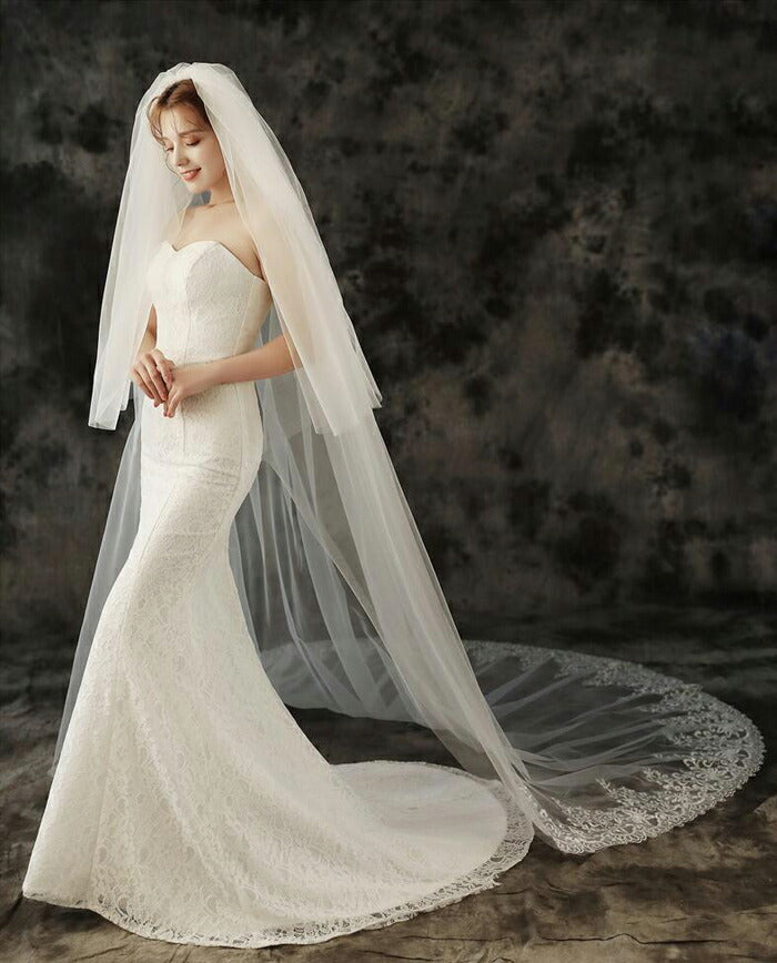 【ts137qq】グレースリーフロングベール 2カラー コーム付き【長さ:約0.8m/3m・幅:約3m】