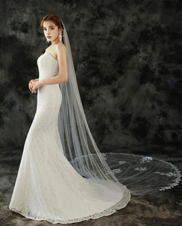 【ts138qq】ラウンドレースロングベール 1層タイプ コーム付き【幅:1.5m/長さ:3m】