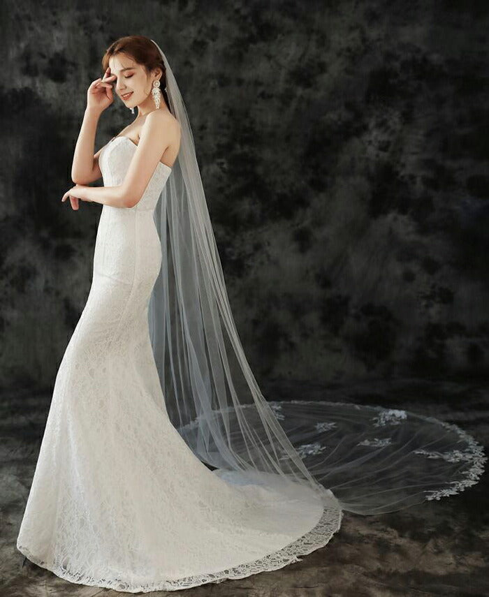 【ts138qq】ラウンドレースロングベール 1層タイプ コーム付き【幅:1.5m/長さ:3m】