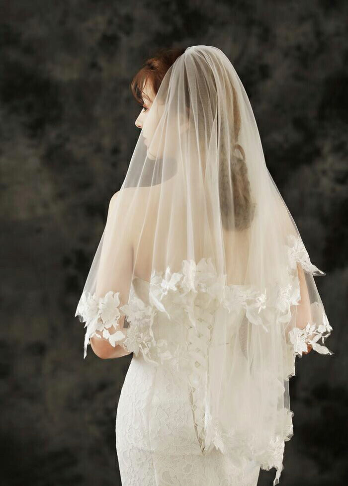 【ts143qq】ケミカルレースミディアムベール 2カラー コーム付き【長さ:約60cm/90cm・幅:約1.5m】