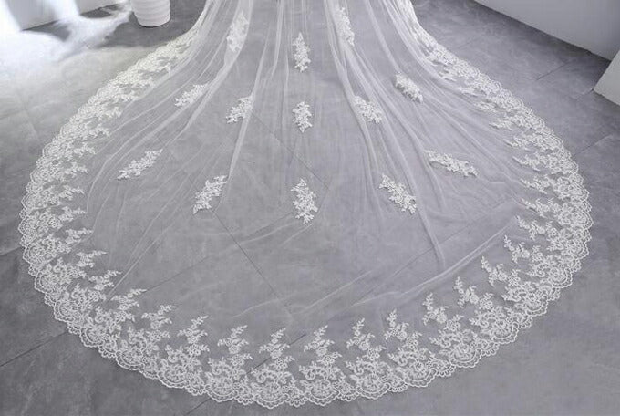 【ts162hg】ルミエールレースベール 2カラー コーム付き 【長さ:約 0.8m/3.5m・幅:約3m】