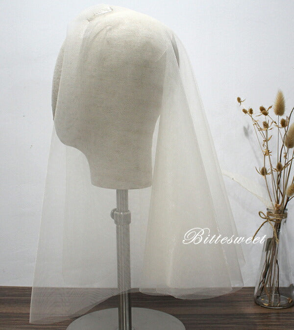 【ts47jd】ソフトチュールショートベール コーム付き 2カラー【60cm以下】