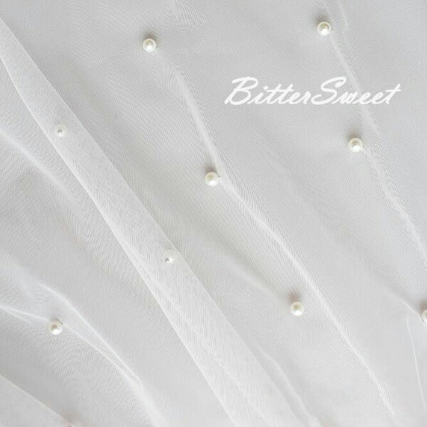 【ts54jd】パールロングベール コーム付き【長さ:約230cm】