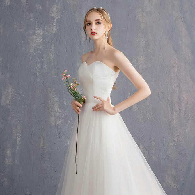 【wd395af】ビスチェチュールドレス Aライン