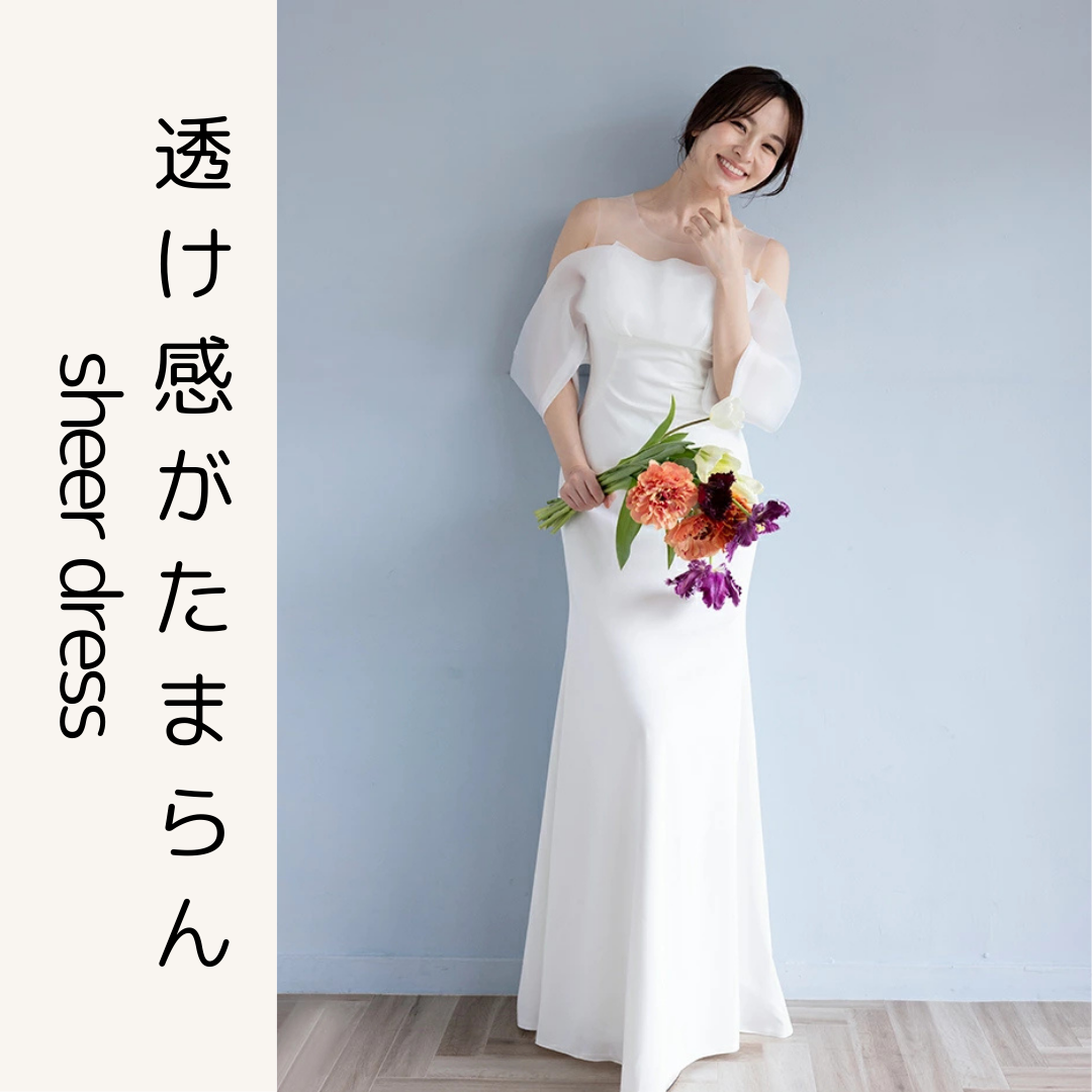 シアーが可愛い♡透け感ドレス