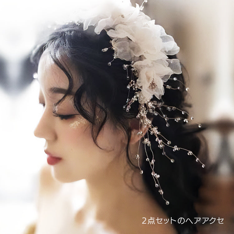 【ac128ct】 コサージュヘッドドレス　（選べるセット内容）