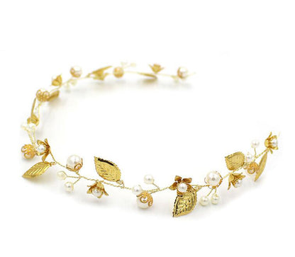 【ac135jd】リーフパールヘッドドレス