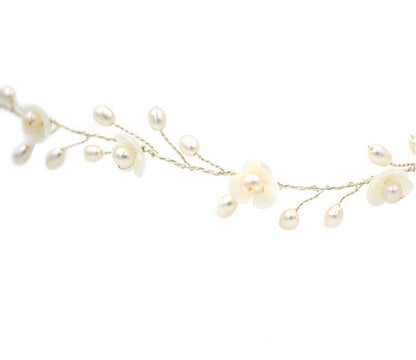 【ac198jd】パールフラワーヘッドドレス