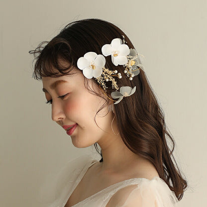 【ac201ct】ウェディング ヘアアクセ ヘアアクセサリー 花 3点セット ブライダル 髪飾り ウエディング ヘッドドレス 結婚式 花嫁 前撮り ヘッドアクセサリー へアドレス 小枝アクセサリー ゴールド パール ウェディングアクセサリー ブライダルアクセサリー