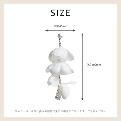 【ac243mo】シフォンフラワーピアス