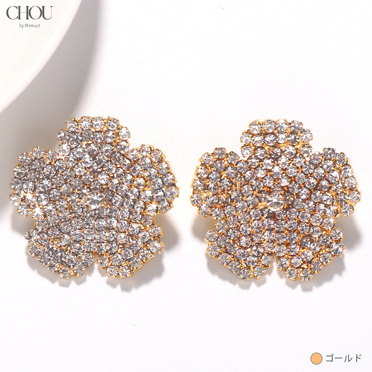 【ac260mo】フラワーモチーフピアス