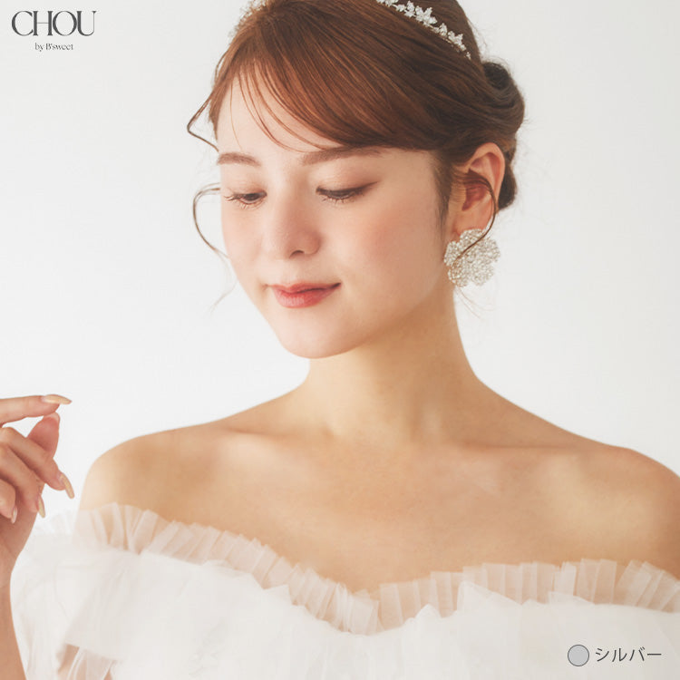 【ac260mo】フラワーモチーフピアス